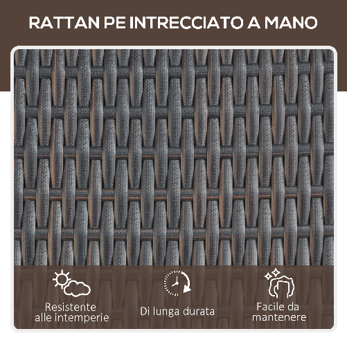 Outsunny-3pz-Componibile-2-Lettino-Prendisole-da-Giardino--60-x-195-x-86cm--e-1-Tavolino--121-x-40-x-50cm--Rattan-con-Materassini-Marrone-e-Bianco-Crema