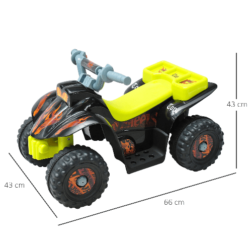 HOMCOM-Quad-elettrico-per-Bambini-con-4-Ruote-Certificato-CE-EN71-1-2-3-EMC-EN62115-Giallo-e-Nero