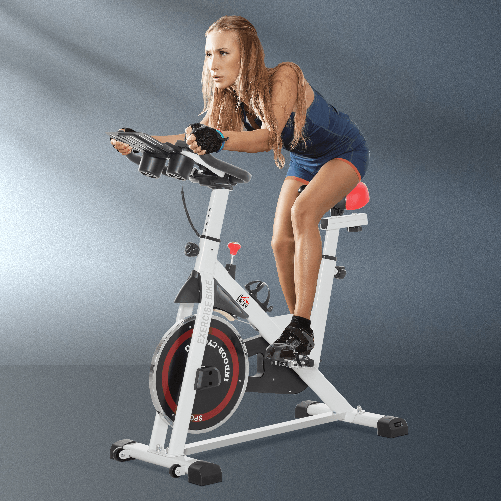 HOMCOM-Cyclette-Professionale-Cyclette-da-Camera-Regolabile-con-Schermo-LCD-e-Portabicchieri-Volano-8kg-Bianco