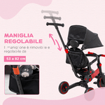 AIYAPLAY-Triciclo-per-Bambini-con-Maniglione-3-in-1-e-Tettuccio-Regolabile-Eta-18-48-Mesi-Rosso