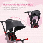 AIYAPLAY-Triciclo-per-Bambini-con-Maniglione-3-in-1-e-Tettuccio-Regolabile-Eta-18-48-Mesi-Rosso