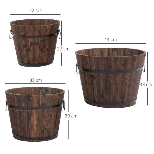 Outsunny-Set-di-3-Vasi-Secchielli-per-Piante-Fiori--Set-Vasi-da-Esterno-in-Legno-di-Diverse-Dimensioni