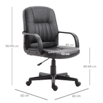 Vinsetto-Sedia-da-Ufficio-Ergonomica-e-Girevole-Poltrona-da-Ufficio-con-Altezza-Regolabile-in-Similpelle-60×60×90-99cm-Nero