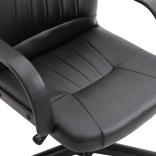 Vinsetto-Sedia-da-Ufficio-Ergonomica-e-Girevole-Poltrona-da-Ufficio-con-Altezza-Regolabile-in-Similpelle-60×60×90-99cm-Nero