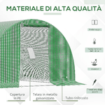 Outsunny-Serra-a-Tunnel-da-Esterno-3x3x2m-con-Copertura-in-PE-Porta-con-Cerniera-e-4-Finestre-Verde