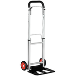 DURHAND Carrello Portapacchi Pieghevole in Alluminio e Acciaio con Maniglia Telescopica e 2 Ruote in EVA, 40x41x107 cm