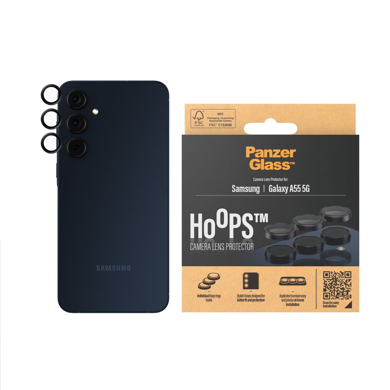 PanzerGlass-Hoops-Protezione-fotocamera-Samsung-Galaxy-A55-5G-Nero