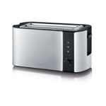 Severin AT 2590 tostapane 2 fetta/e 1400 W Nero, Argento