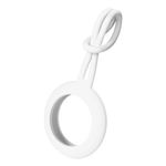 Deltaco MCASE-TAG14 accessorio per localizzatore e cercatore GPS (Deltaco Apple Airtag Silicone Case with Hanger - White