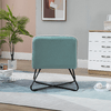 HOMCOM-Poltrona-in-Velluto-Stile-Nordico-Senza-Braccioli-con-Base-in-Metallo-Incrociata-55x69x68cm-Verde