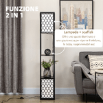 HOMCOM-Lampada-da-Terra-a-Colonna-in-MDF-e-Plastica-con-2-Ripiani-per-Soggiorno-Studio-e-Camera-da-Letto-26x26x156-cm