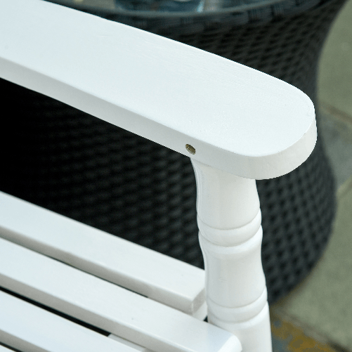 Outsunny-Sedia-a-Dondolo-2-Posti-in-Legno-con-Schienale-Alto-e-Braccioli-117x85x120-cm-Bianco