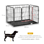 PawHut-Box-per-Cani-in-Metallo-con-Porta-e-Vassoio-sul-Fondo-109x74x71cm-Grigio