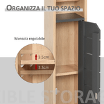 HOMCOM-Mobiletto-a-Colonna-per-il-Bagno-Bambu-e-Legno-Grigio-18-x-18-x-75cm