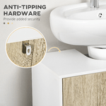 kleankin-Mobile-Bagno-Sotto-Lavabo-a-2-Ante-con-Ripiano-Interno-in-Truciolato-e-Acciaio-60x30x60-cm-Bianco-e-Rovere