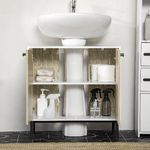 kleankin-Mobile-Bagno-Sotto-Lavabo-a-2-Ante-con-Ripiano-Interno-in-Truciolato-e-Acciaio-60x30x60-cm-Bianco-e-Rovere