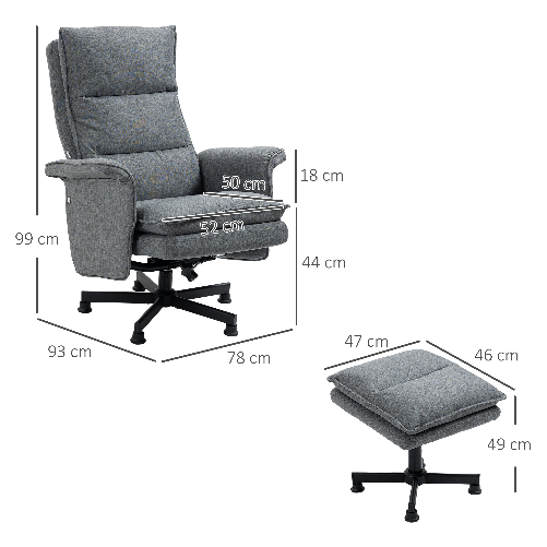 HOMCOM-Poltrona-Relax-Massaggiante-con-Pouf-e-Telecomando-8-Punti-Massaggio-e-5-Programmi-Grigio