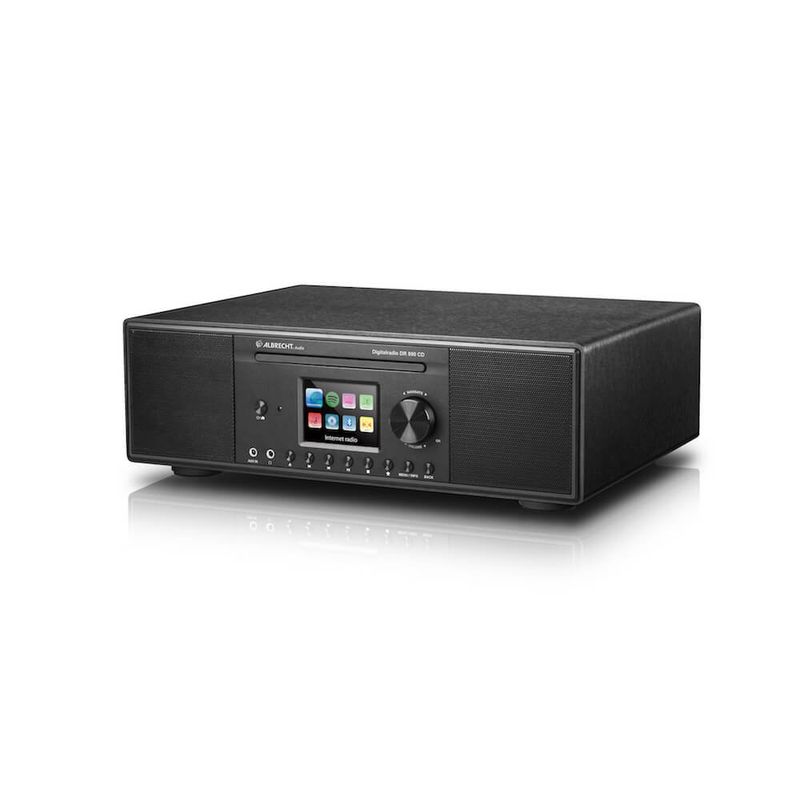 Albrecht-DR-890-CD-DAB-FM-Internet-Nero-custodia-in-legno-DLNA-UNDOK-USB