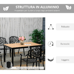 Outsunny-Tavolo-da-Giardino-per-6-Persone-in-Alluminio-e-Plastica-Nero-e-Color-Legno