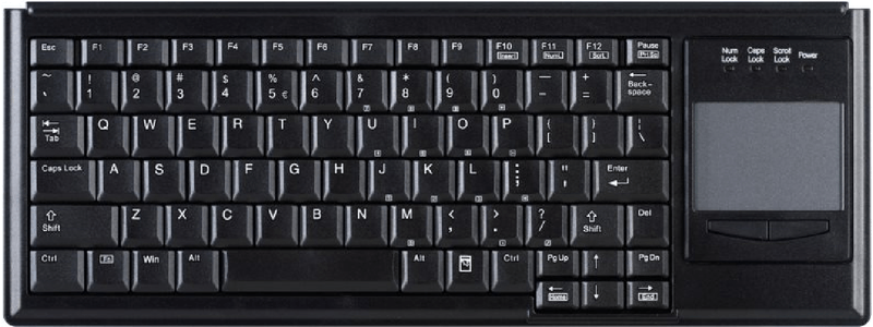 Industry-4.0-Compact-Ultraflat-Touchpad-Keyboard---Corded---QWERTY---Black