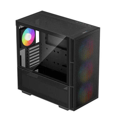 DeepCool-CH560-Midi-Tower-Nero--DeepCool-CH560-Black-Mid-Tower-Gaming-Case-Tempered-Glass-4x-ARGB-Fans-E-ATX-ATX-MicroAT