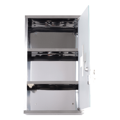 HOMCOM-Armadietto-medicinali-50x30x18cm-Cassetta-Mobile-Bagno-Primo-Soccorso-in-Acciaio-Inox-con-Serratura