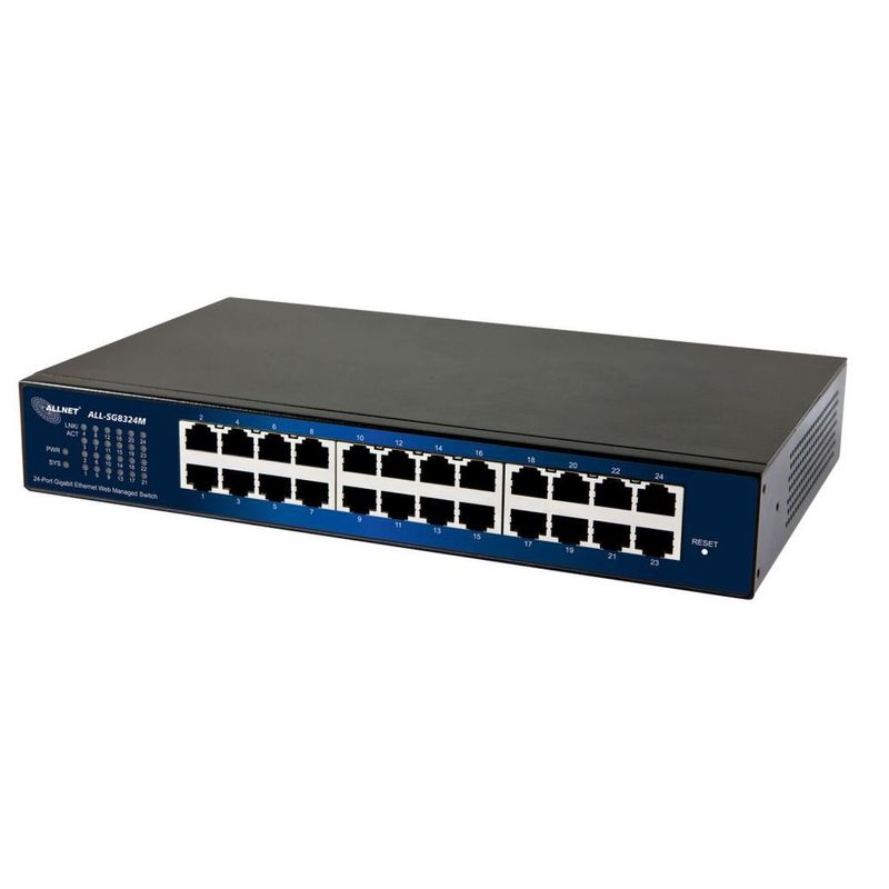 24-Port-Gigabit-Managed-Switch--8K-MAC-Speicher--10K-Jumbo-Frame--64-Static-VLAN--Port-Based-VLAN--Tagged-Based-VLAN--Sp