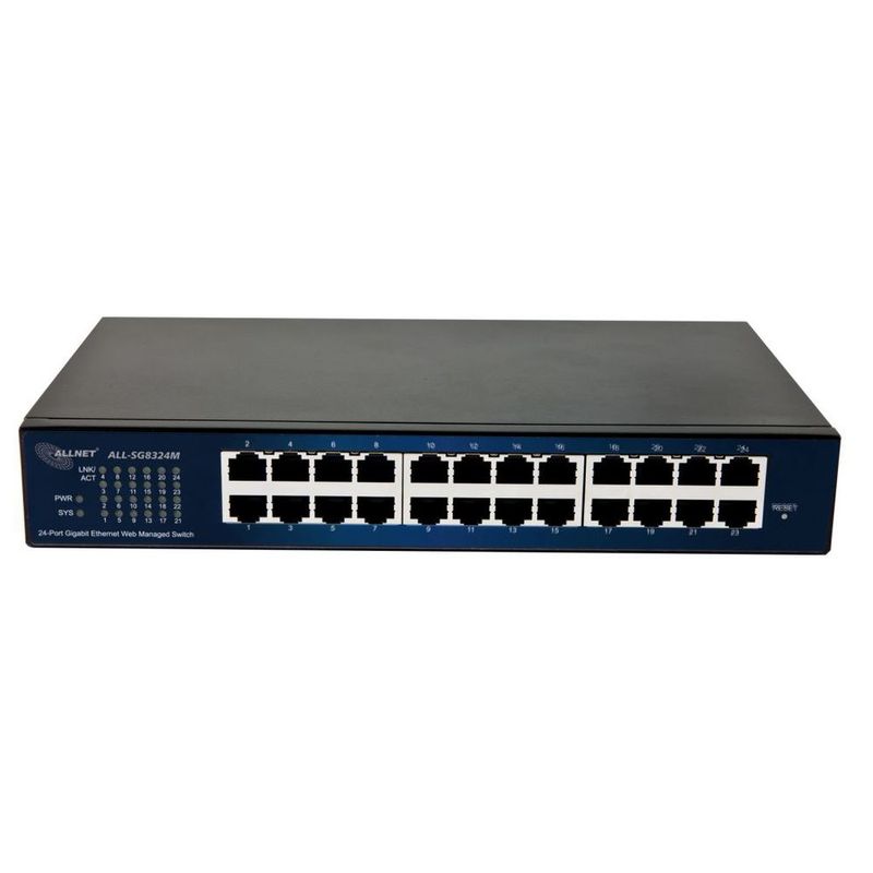 24-Port-Gigabit-Managed-Switch--8K-MAC-Speicher--10K-Jumbo-Frame--64-Static-VLAN--Port-Based-VLAN--Tagged-Based-VLAN--Sp