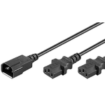 Microconnect 2 x C13/C14 0.6 m Nero 06 m Accoppiatore C14 2 x Attacco C13 (Power Cord C13x2 - C14 06m - Y Extension Cabl