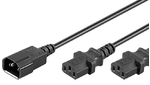 Microconnect-2-x-C13-C14-0.6-m-Nero-06-m-Accoppiatore-C14-2-x-Attacco-C13--Power-Cord-C13x2---C14-06m---Y-Extension-Cabl