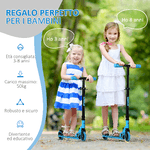 HOMCOM-Monopattino-Pieghevole-con-Altezza-Regolabile-per-Bambini-di-3-8-Anni-Blu