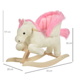 HOMCOM-Cavallo-a-Dondolo-Bianco-e-Rosa-con-Suoni-e-Struttura-in-Legno-di-Pioppo-per-Bambini-18-36-Mesi