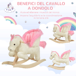 HOMCOM-Cavallo-a-Dondolo-Bianco-e-Rosa-con-Suoni-e-Struttura-in-Legno-di-Pioppo-per-Bambini-18-36-Mesi