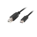 Lanberg CA-USBA-13CC-0018-BK USB Kabel 1,8 m USB 2.0 USB B USB C Schwarz (CA-USBA-13CC-0018-BK)