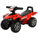 HOMCOM Quad Giocattolo per Bambini 18-36 Mesi con Licenza GOODYEAR con Luci e Suoni Realistici - Rosso e Nero