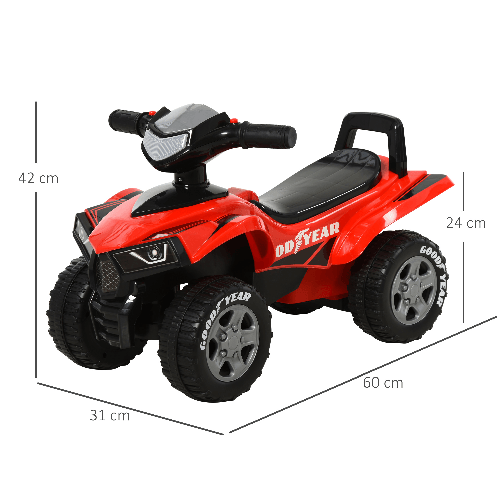 HOMCOM-Quad-Giocattolo-per-Bambini-18-36-Mesi-con-Licenza-GOODYEAR-con-Luci-e-Suoni-Realistici---Rosso-e-Nero