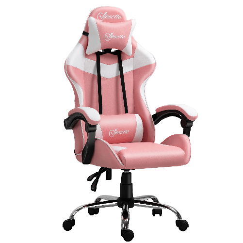 Vinsetto-Sedia-da-Gaming-Ergonomica-con-Altezza-Regolabile-e-Reclinabile---Rosa