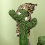 PawHut-Tiragraffi-per-Gatti-con-Lettino-Casetta-e-Palo-in-Sisal-a-Forma-di-Cactus-68x30x67cm-Verde