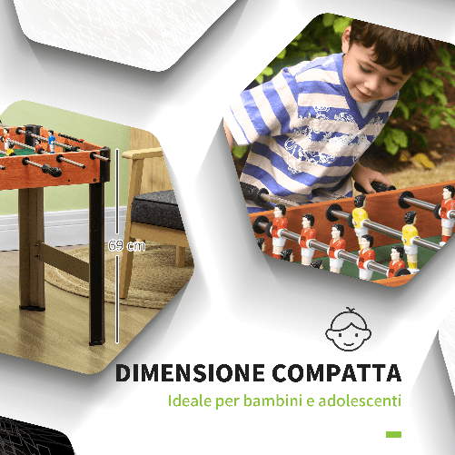 HOMCOM-Biliardino-Calcio-Balilla-per-Bambini-con-Manopole-Antiscivolo-Segnapunti-e-Palline-118x104x69cm