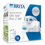 Brita Sistema filtrante dell'acqua ON TAP Pro V-MF con 1x filtro (600L) - per acqua priva di batteri al 99