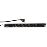 LogiLink PDU9C03 protezione da sovraccarico 9 presae AC 230 V 2 m Nero (Power Socket 19 9AC - PDU9C03 9 AC outlets Type