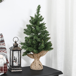 HOMCOM-Albero-di-Natale-Mini-60cm-con-70-Rami-Folti-e-Aghi-Realistici-in-PVC-Base-in-Cemento-e-Iuta