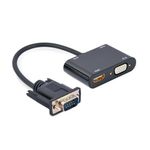 Cablexpert Gembird A-VGA-HDMI-02 cavo e adattatore video 0,15 m HDMI + VGA (D-Sub) VGA (D-Sub) Nero