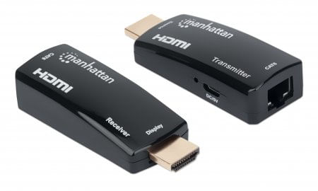 Manhattan-207539-moltiplicatore-AV-Trasmettitore-e-ricevitore-AV-Nero--1080p60Hz-Compact-HDMI-over-Ethernet-Extender-Kit