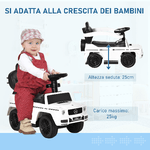 HOMCOM-Macchina-a-Spinta-per-Bambini-Macchina-Giocattolo-Cavalcabile-Passeggino-con-Tettuccio-Mercedes-Benz-G350-Bianco
