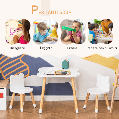 Tavolino Bambini Con Sedie Set Tavolino E Sedie Per Bambini 1-4