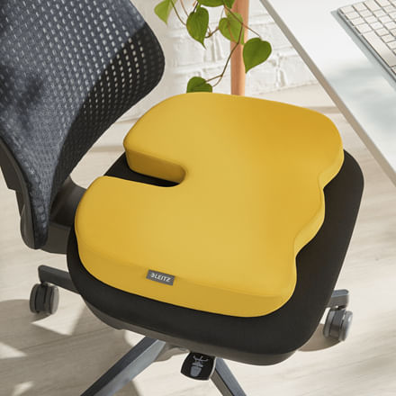 Leitz-Ergo-Cosy-Giallo-Cuscino-da-seduta--Leitz-Ergo-Cosy-Orthopedic-Seat-Cushion-Warm-Yellow-