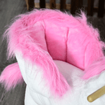 HOMCOM-Cavallo-a-Dondolo-a-Forma-di-Unicorno-con-Musica-Struttura-in-Metallo-e-Legno-Rivestimento-Peluche-65x32x55cm-Bianco-Rosa