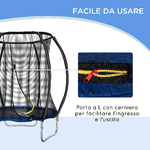 HOMCOM-Trampolino-Elastico-Fitness-Blu-a-36-Molle-per-Adulti-e-Bambini-con-Rete-di-Protezione-e-3-Gambe-a-U-Ø225x235-cm