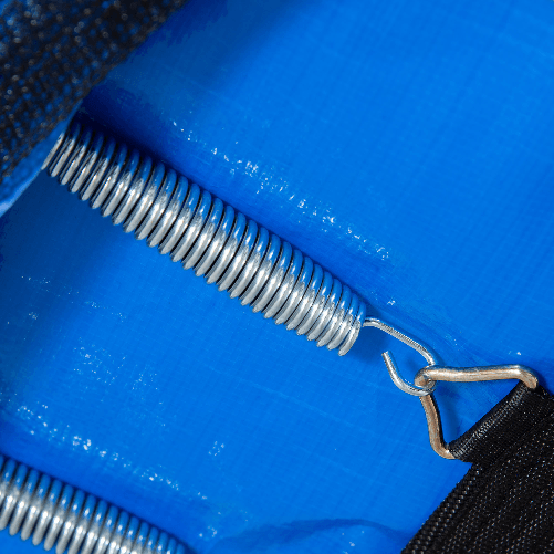 HOMCOM-Trampolino-Elastico-Fitness-Blu-a-36-Molle-per-Adulti-e-Bambini-con-Rete-di-Protezione-e-3-Gambe-a-U-Ø225x235-cm